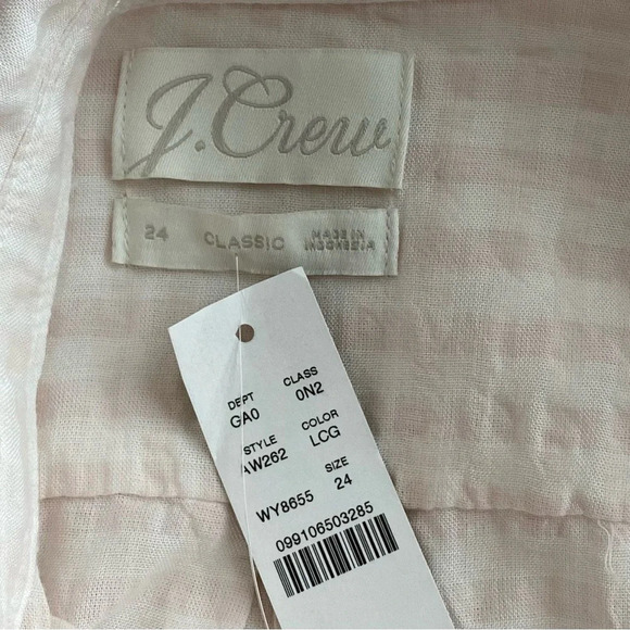 J Crew Classic Fit Popover Shirt In Soft Gauze Gingham - Picture 6 of 8